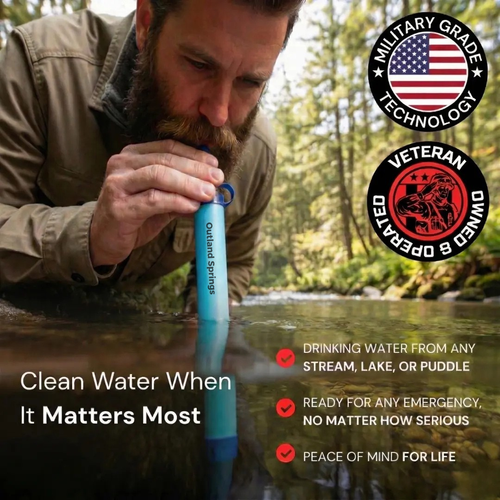 CALDERA-V1 Emergency Water Filter Straw (400 gal)